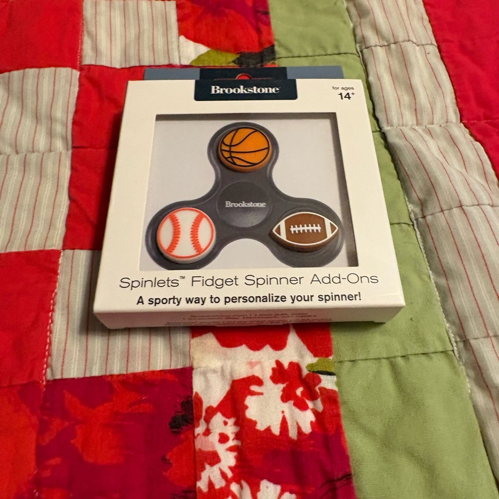 Brookstone Spinlets Fidget Spinner Add-Ons - White and Blue